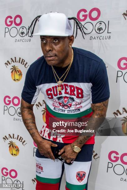 Rapper/actor Coolio arrives at the Flamingo Go Pool Dayclub at Flamingo Las Vegas on July 19, 2018 in Las Vegas, Nevada.