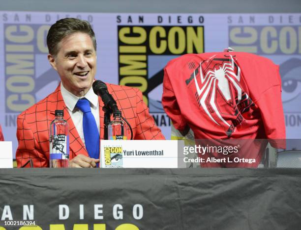 Yuri Lowenthal speaks onstage during the Marvel Games Panel during Comic-Con International 2018 at San Diego Convention Center on July 19, 2018 in...