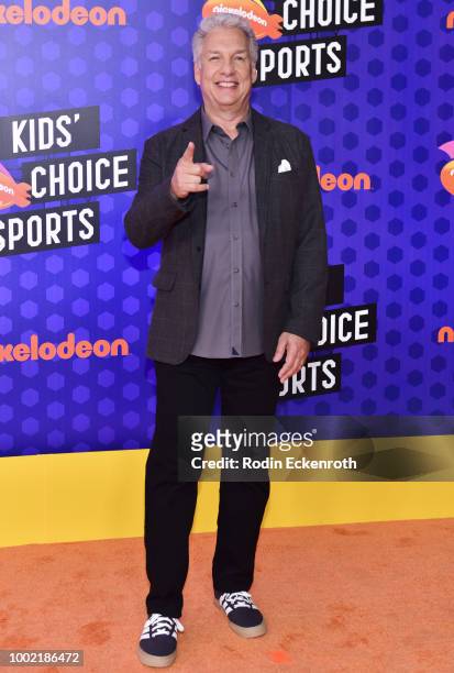 Marc Summers attends Nickelodeon Kids' Choice Sports Awards 2018 at Barker Hangar on July 19, 2018 in Santa Monica, California.