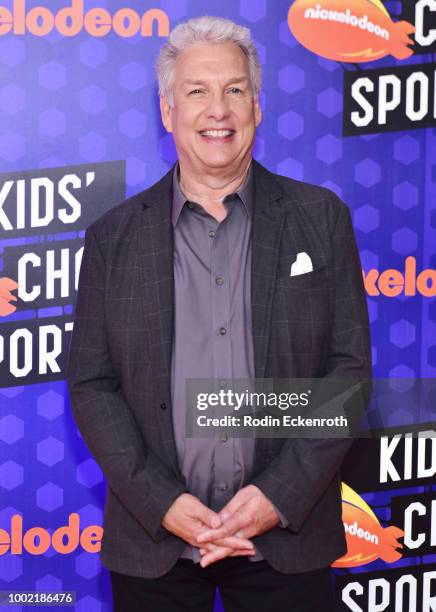 Marc Summers attends Nickelodeon Kids' Choice Sports Awards 2018 at Barker Hangar on July 19, 2018 in Santa Monica, California.