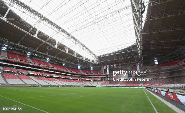 Wide shot of the stadium ahead of the pre-season friendly match between Manchester United and Club America at University of Phoenix Stadium on July...