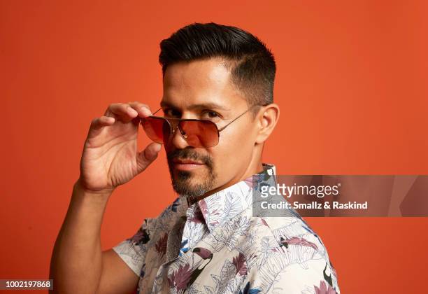 Jay Hernandezl from CBS's 'Magnum, P.I.' poses for a portrait in the Getty Images Portrait Studio powered by Pizza Hut at San Diego 2018 Comic Con at...