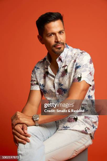 Jay Hernandezl from CBS's 'Magnum, P.I.' poses for a portrait in the Getty Images Portrait Studio powered by Pizza Hut at San Diego 2018 Comic Con at...