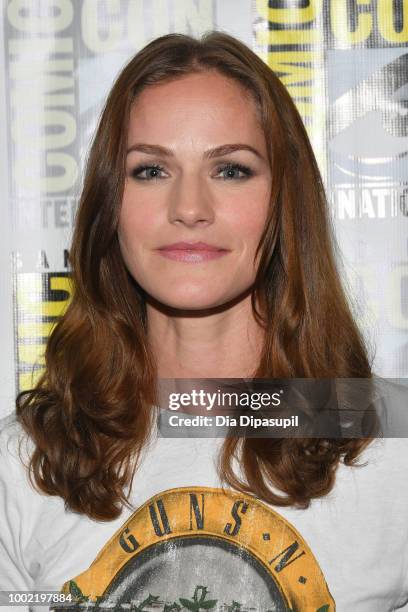 Kelly Overton attends SYFY'S 'Van Helsing' Press line during Comic-Con International 2018 at Hilton Bayfront on July 19, 2018 in San Diego,...