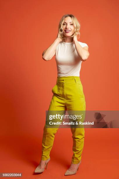 Perdita Weeks from CBS's 'Magnum, P.I.' poses for a portrait in the Getty Images Portrait Studio powered by Pizza Hut at San Diego 2018 Comic Con at...