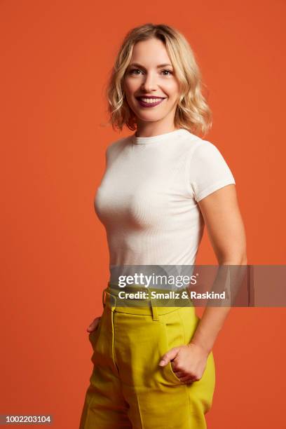 Perdita Weeks from CBS's 'Magnum, P.I.' poses for a portrait in the Getty Images Portrait Studio powered by Pizza Hut at San Diego 2018 Comic Con at...