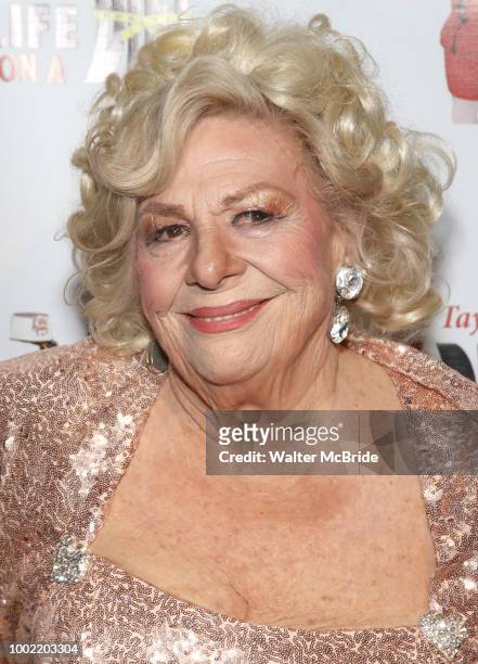Renee Taylor backstage after a performance in 'My Life On A Diet' on July 19, 2018 at the Theatre at St. Clements in New York City.