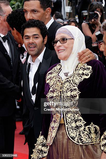 Chafia Boudraa and Jamel Debbouze attend the premiere of 'Outside Of The Law' at the Palais des Festivals during the 63rd Annual Cannes Film Festival...