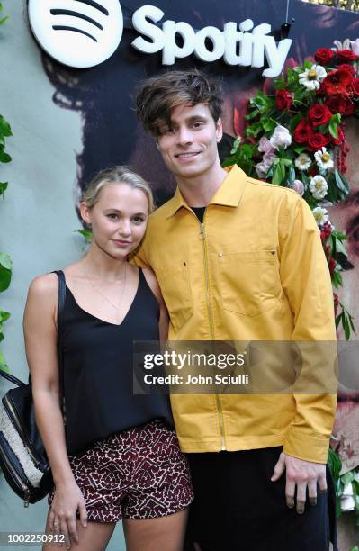 Madison Iseman and Spencer Sutherland attend Shawn Mendes' special event in a private garden in Beverly Hills to celebrate his self titled album...