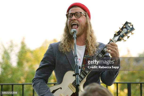 Allen Stone performs at 2018 Recording Academy Partner Summit - Day 2 at Waldorf Astoria Beverly Hills on July 19, 2018 in Beverly Hills, California.