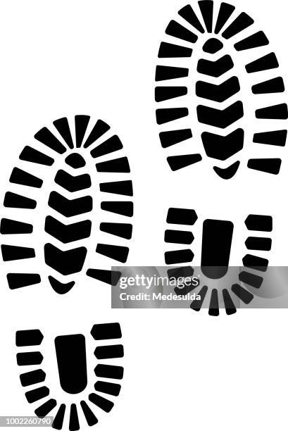 schuh-drucksymbol-symbol - menschlicher fuß stock-grafiken, -clipart, -cartoons und -symbole