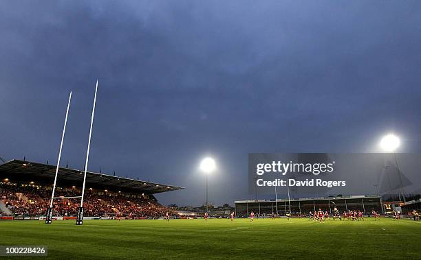 General view during the Championship play off final 1st leg match between Exeter Chiefs and Bristol at Sandy Park on May 19, 2010 in Exeter, England.