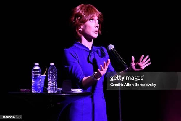 Comedian Kathy Griffin performs during her "Laugh Your Head Off" Tour at Dolby Theatre on July 19, 2018 in Hollywood, California.