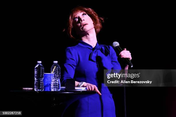 Comedian Kathy Griffin performs during her "Laugh Your Head Off" Tour at Dolby Theatre on July 19, 2018 in Hollywood, California.