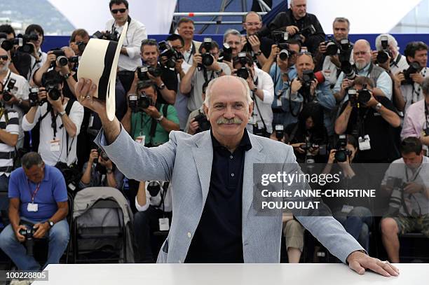 Russian actor and director Nikita Mikhalkov poses during the photocall of "Utomlyonnye Solntsem 2: Predstoyanie" presented in competition at the 63rd...