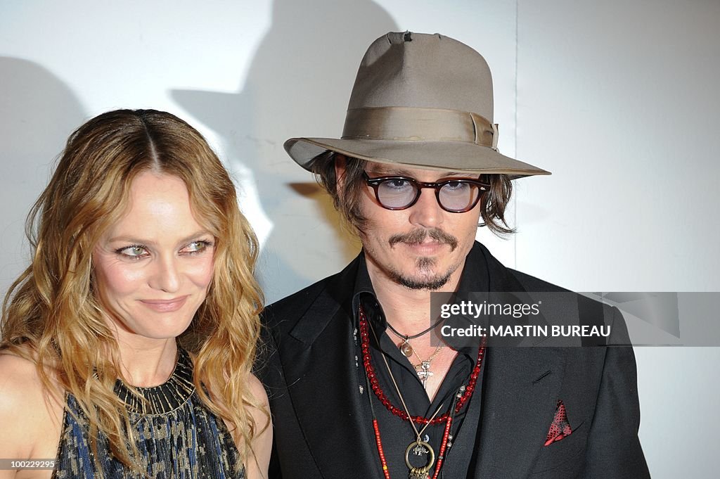 French actress Vanessa Paradis (L) and h