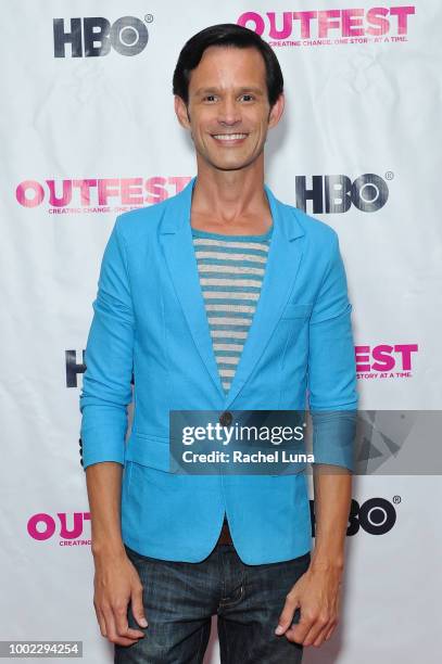 Emerson Collins attends the Outfest World Premiere Of "A Long Road To Freedom: The Advocate Celebrates 50 Years" at Samuel Goldwyn Theater on July...