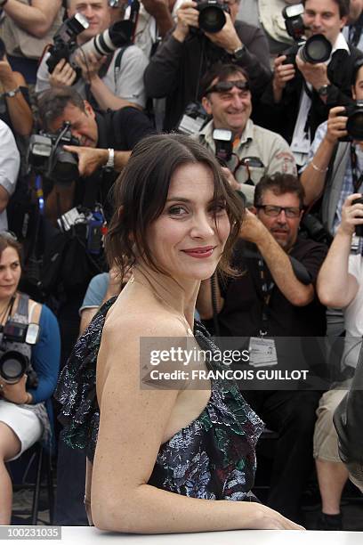 French actress Geraldine Pailhas poses during the photocall of "Rebecca H. " presented in the Un Certain Regard selection at the 63rd Cannes Film...