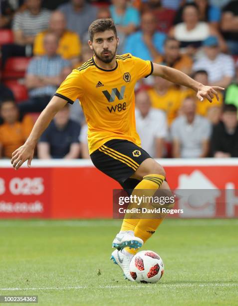 Ruben Neves of Wolverhampton Wanderers controls the ball during the pre seaon friendly match between Wolverhampton Wanderers and Ajax at the Banks'...