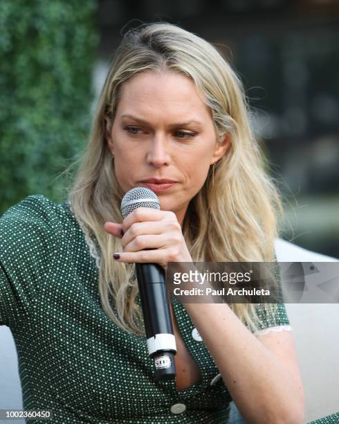 Writer and comedian Erin Foster attends the Dear Media Podcast presents As Seen Online With Jilly Hendrix at The Grove on July 19, 2018 in Los...