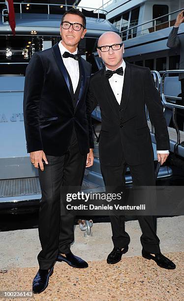 Stefano Gabbana and Domenico Dolce depart for Naomi Campbell's birthday party during the 63rd Annual International Cannes Film Festival on May 22,...