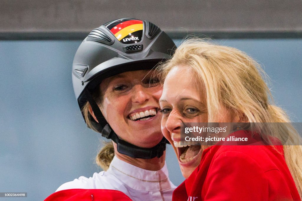 CHIO, Equestrian sports, jumping. German riders Laura Klaphake and