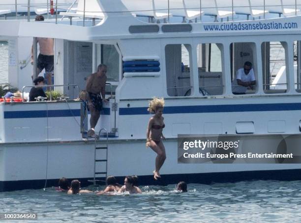 Elsa Pataky is seen on July 19, 2018 in San Sebastian, Spain.