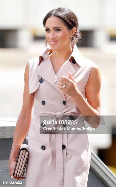 Meghan, Duchess of Sussex visits The Nelson Mandela Centenary Exhibition at the Southbank Centre on July 17, 2018 in London, England. The exhibition...