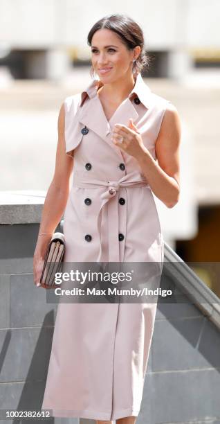 Meghan, Duchess of Sussex visits The Nelson Mandela Centenary Exhibition at the Southbank Centre on July 17, 2018 in London, England. The exhibition...