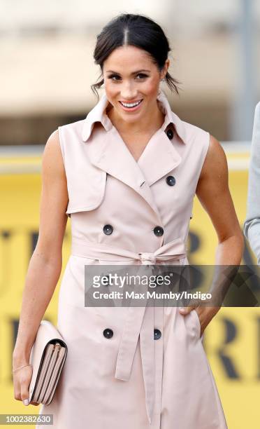 Meghan, Duchess of Sussex visits The Nelson Mandela Centenary Exhibition at the Southbank Centre on July 17, 2018 in London, England. The exhibition...