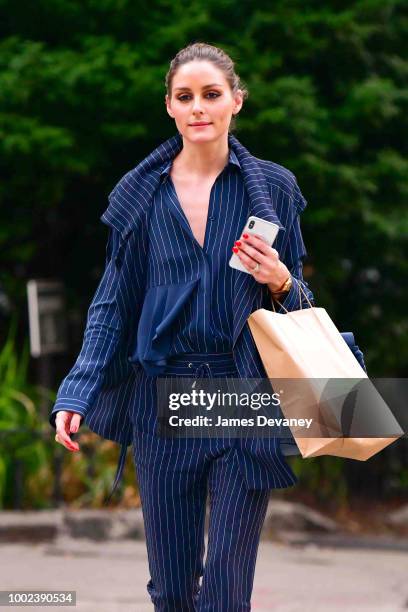 Olivia Palermo seen on the streets of Manhattan on July 19, 2018 in New York City.