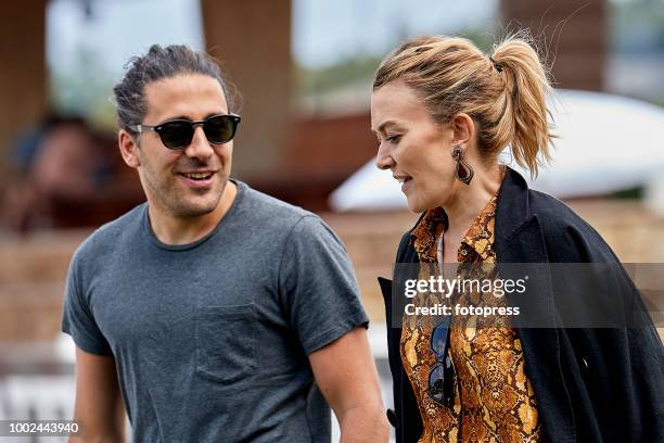 Marta Ortega and Carlos Torretta attend during CSI Casas Novas Horse Jumping Competition on July 20, 2018 in A Coruna, Spain.