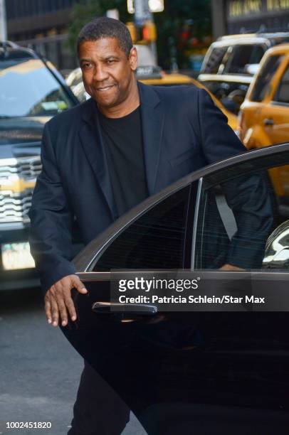 Denzel Washington is seen on July 19, 2018 in New York City.
