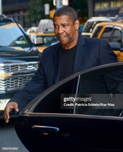 Denzel Washington is seen on July 19, 2018 in New York City.