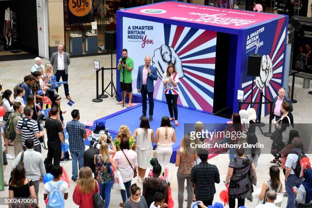 Phil Spencer and Olivia Lee speak at Trinity Shopping as part of the Smart Energy GB campaign to inspire the nation to install a smart meter saving...
