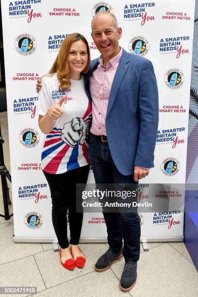 Olivia Lee poses with Phil Spencer after he was at Trinity Shopping as part of the Smart Energy GB campaign to inspire the nation to install a smart...