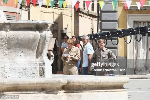 Actor/director George Clooney is seen on set filming 'Catch 22' on July 20, 2018 in Sutri, Viterbo, Italy.