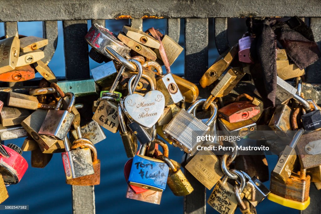Loving Lock Love Locks High-Res Stock Photo - Getty Images