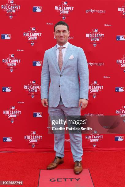 Alex Bregman of the Houston Astros and the American League attendsthe 89th MLB All-Star Game, presented by MasterCard red carpet at Nationals Park on...