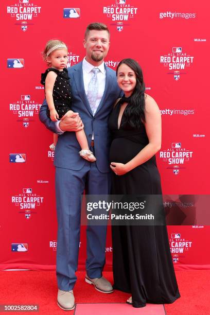 Blake Treinen of the Oakland Athletics and guests attend the 89th MLB All-Star Game, presented by MasterCard red carpet at Nationals Park on July 17,...