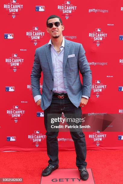 Jose Berrios of the Minnesota Twins attends the 89th MLB All-Star Game, presented by MasterCard red carpet at Nationals Park on July 17, 2018 in...
