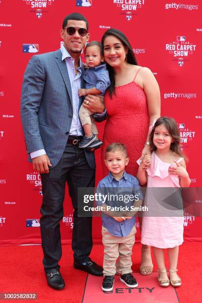 Jose Berrios of the Minnesota Twins and guests attend the 89th MLB All-Star Game, presented by MasterCard red carpet at Nationals Park on July 17,...