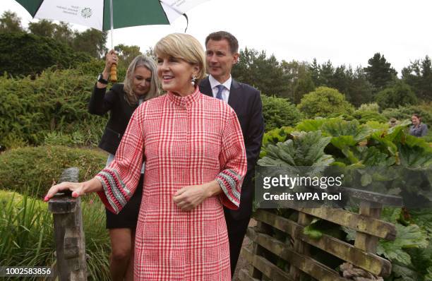Foreign Secretary Jeremy Hunt with Australian counterpart, Foreign Minister Julie Bishop, for the annual UK-Australian ministerial consultations at...