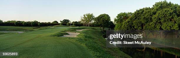 gleneagles country club in plano, texas at the 18th fairway - plano texas stock pictures, royalty-free photos & images