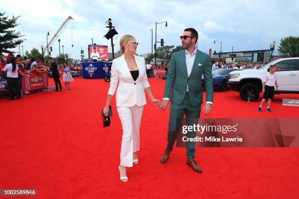 Justin Verlander of the Houston Astros and the American League and wife Kate Upton attend the 89th MLB All-Star Game, presented by MasterCard red...