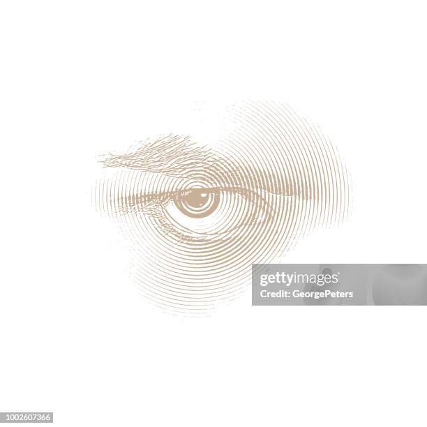 angry eye - shock absorption stock illustrations
