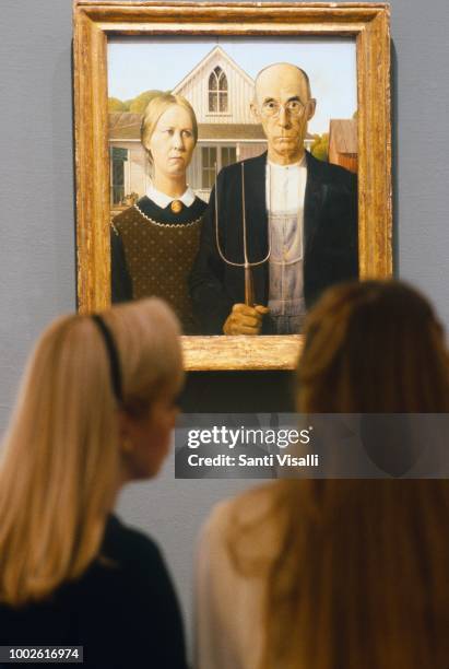 Art Institute Chicago with the American Gothic on November 7, 1986 in Chicago, Illinois.