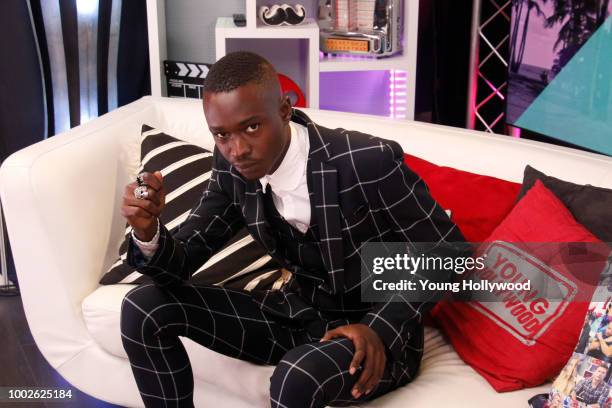 July 17: Ashton Sanders visits the Young Hollywood Studio on July 17, 2018 in Los Angeles, California.