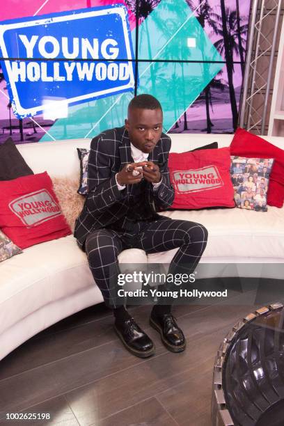 July 17: Ashton Sanders visits the Young Hollywood Studio on July 17, 2018 in Los Angeles, California.