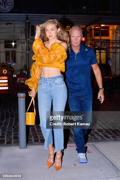 Gigi Hadid seen out and about in Manhattan on July 19, 2018 in New York City.